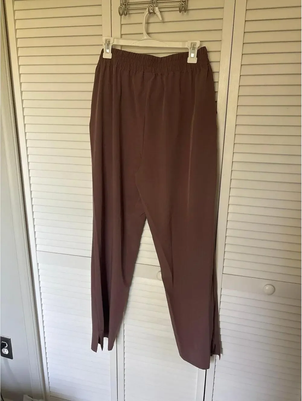 Womens Woven High Rise Straight Leg Pants M